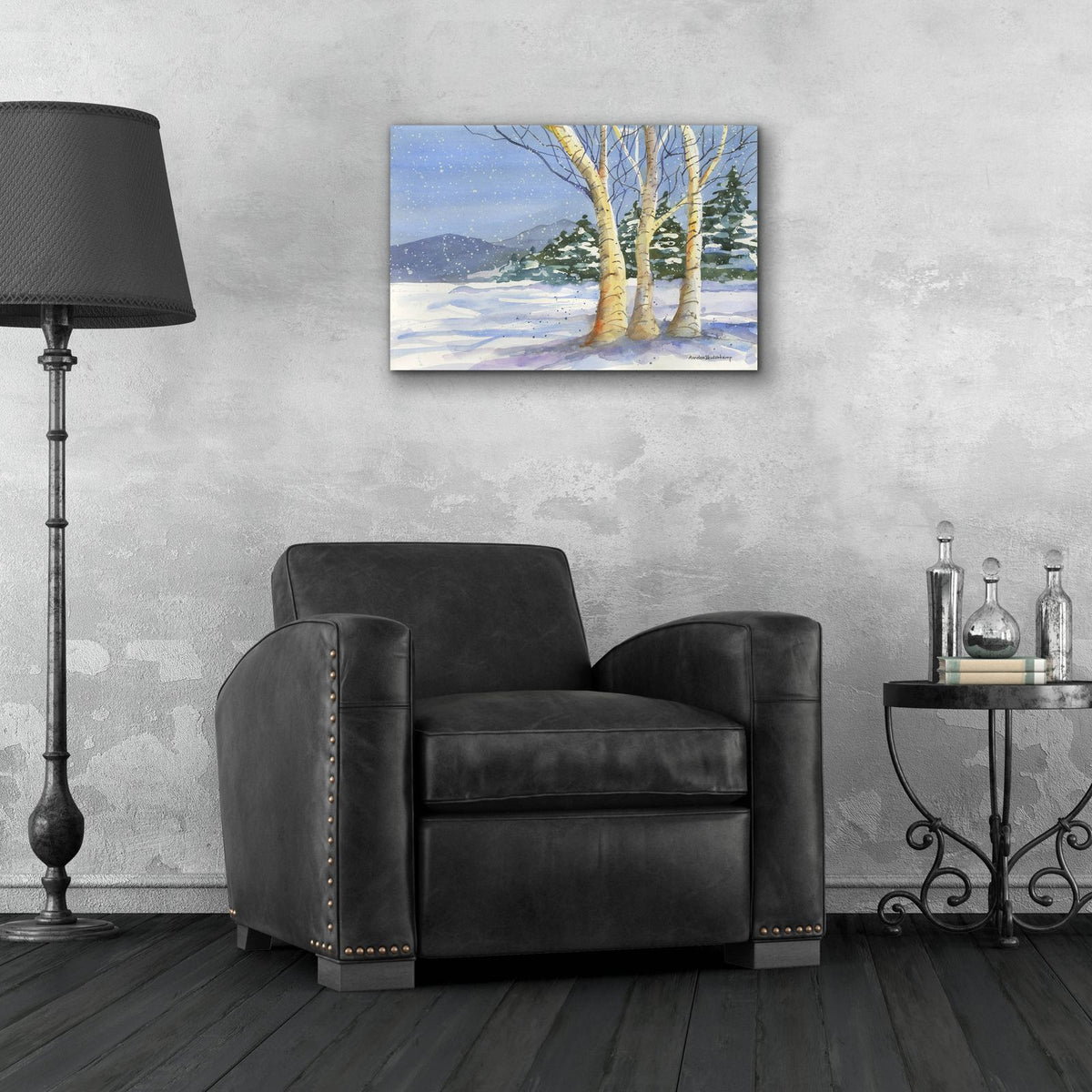 Birch 3 by Annelein Beukenkamp - 24x16 acrylic wall art in a room