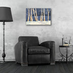 Birch, Snowy Night by Annelein Beukenkamp - 24x16 acrylic wall art in a room
