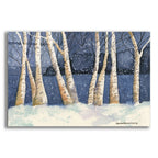 Birch, Snowy Night by Annelein Beukenkamp acrylic glass wall art
