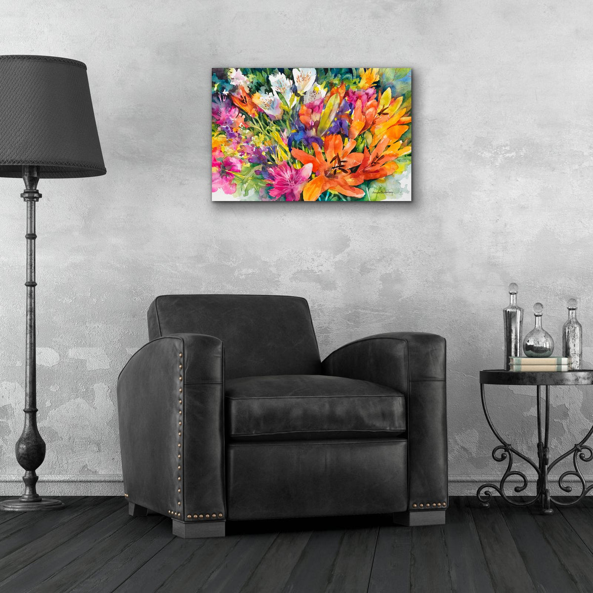 Blooming Group by Annelein Beukenkamp - 24x16 acrylic wall art in a room