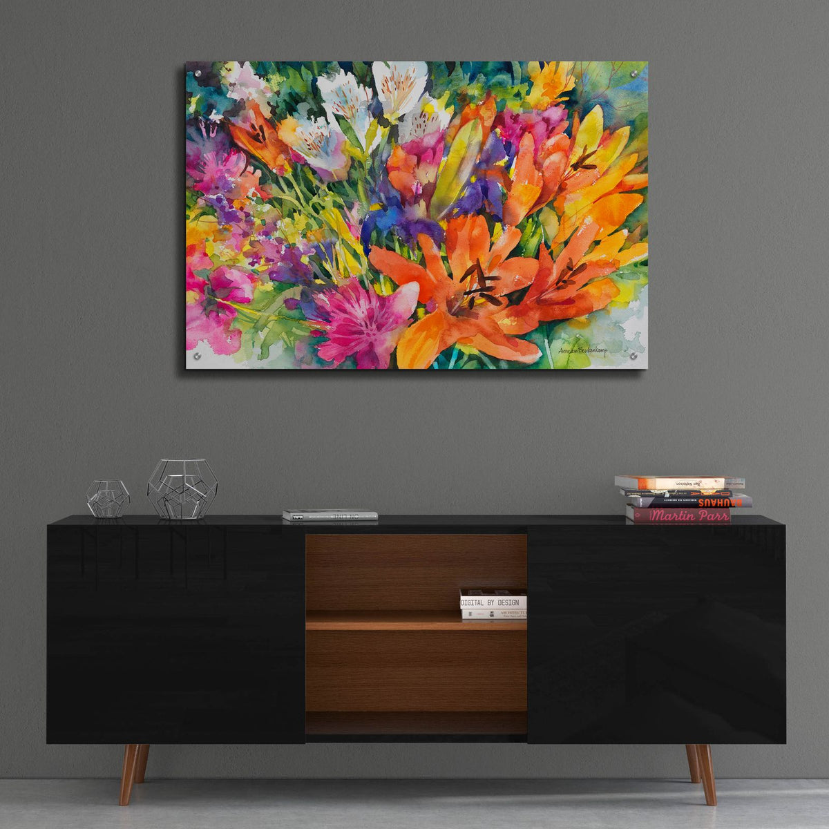 Blooming Group by Annelein Beukenkamp - 36x24 acrylic wall art in a room