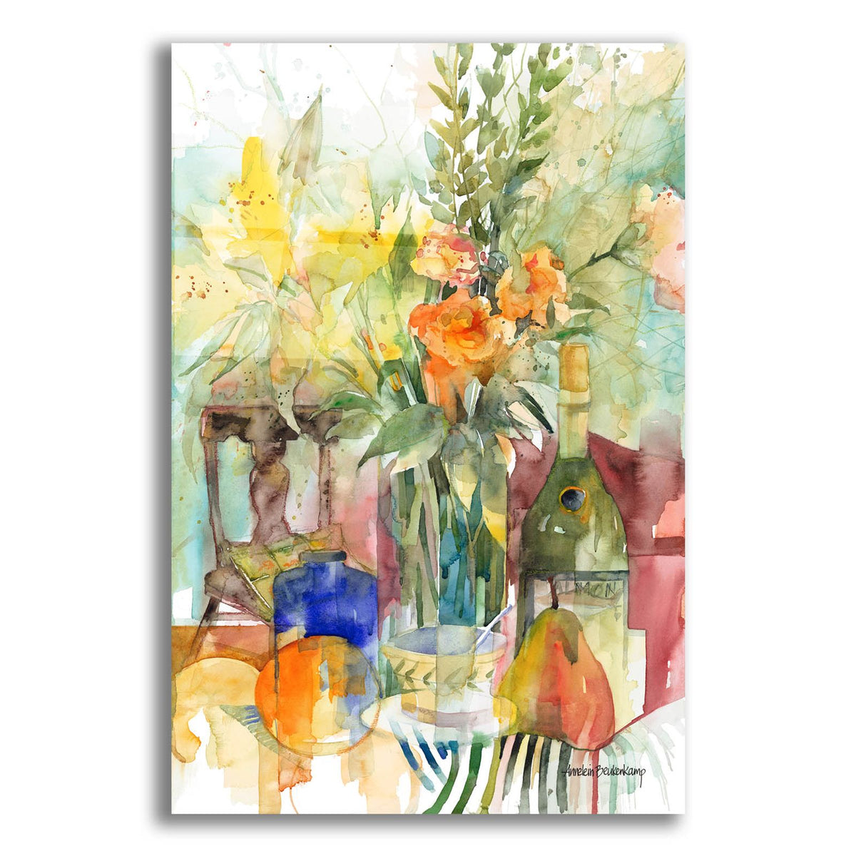 Blue Bottle by Annelein Beukenkamp acrylic glass wall art