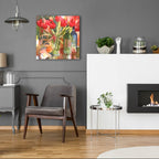 Epic Art 'Bottles & Blooms'  by Annelein Beukenkamp Acrylic Glass Wall Art,24x24