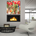 Epic Art 'Bottles & Blooms'  by Annelein Beukenkamp Acrylic Glass Wall Art,36x36