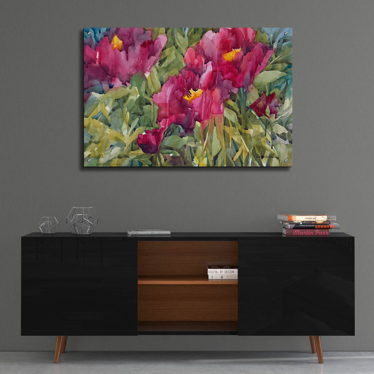 Burgeoning Blossoms by Annelein Beukenkamp - 36x24 acrylic wall art in a room