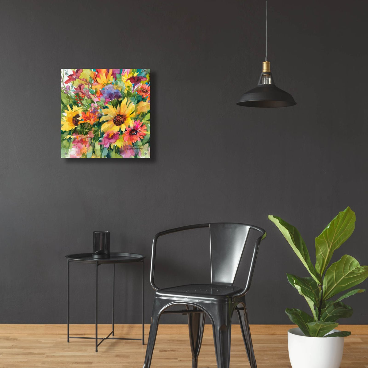 Color-coded by Annelein Beukenkamp - 24x24 acrylic wall art in a room