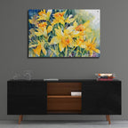 Daffodil Party by Annelein Beukenkamp - 36x24 acrylic wall art in a room