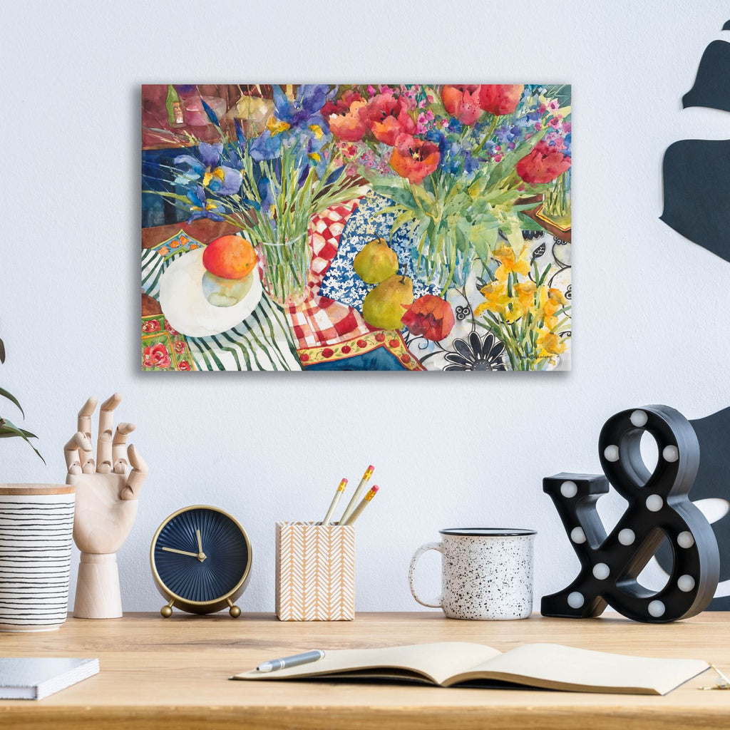 Flowers And Fruit by Annelein Beukenkamp - 16x12 acrylic wall art in a room