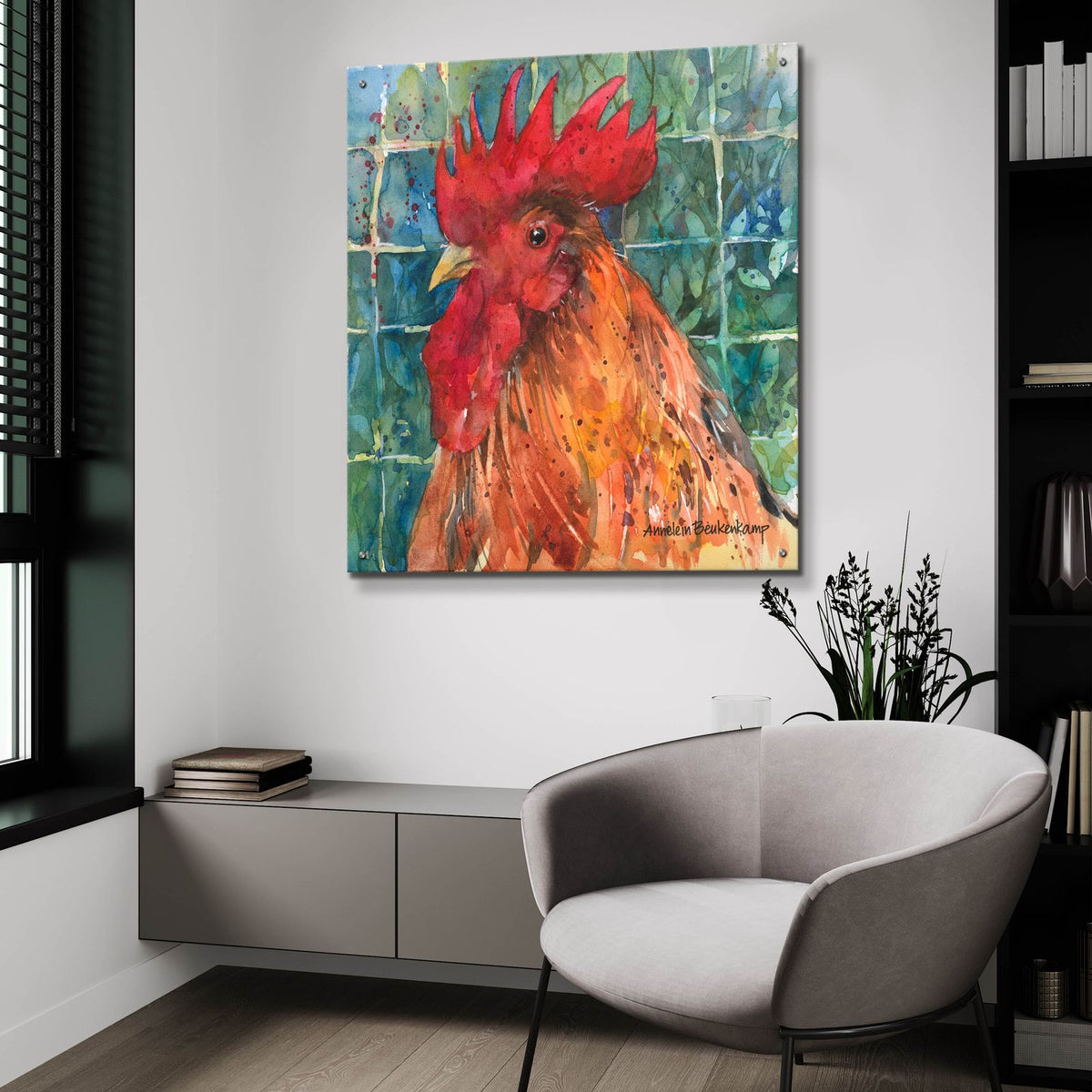 Formidable by Annelein Beukenkamp - 36x36 acrylic wall art in a room