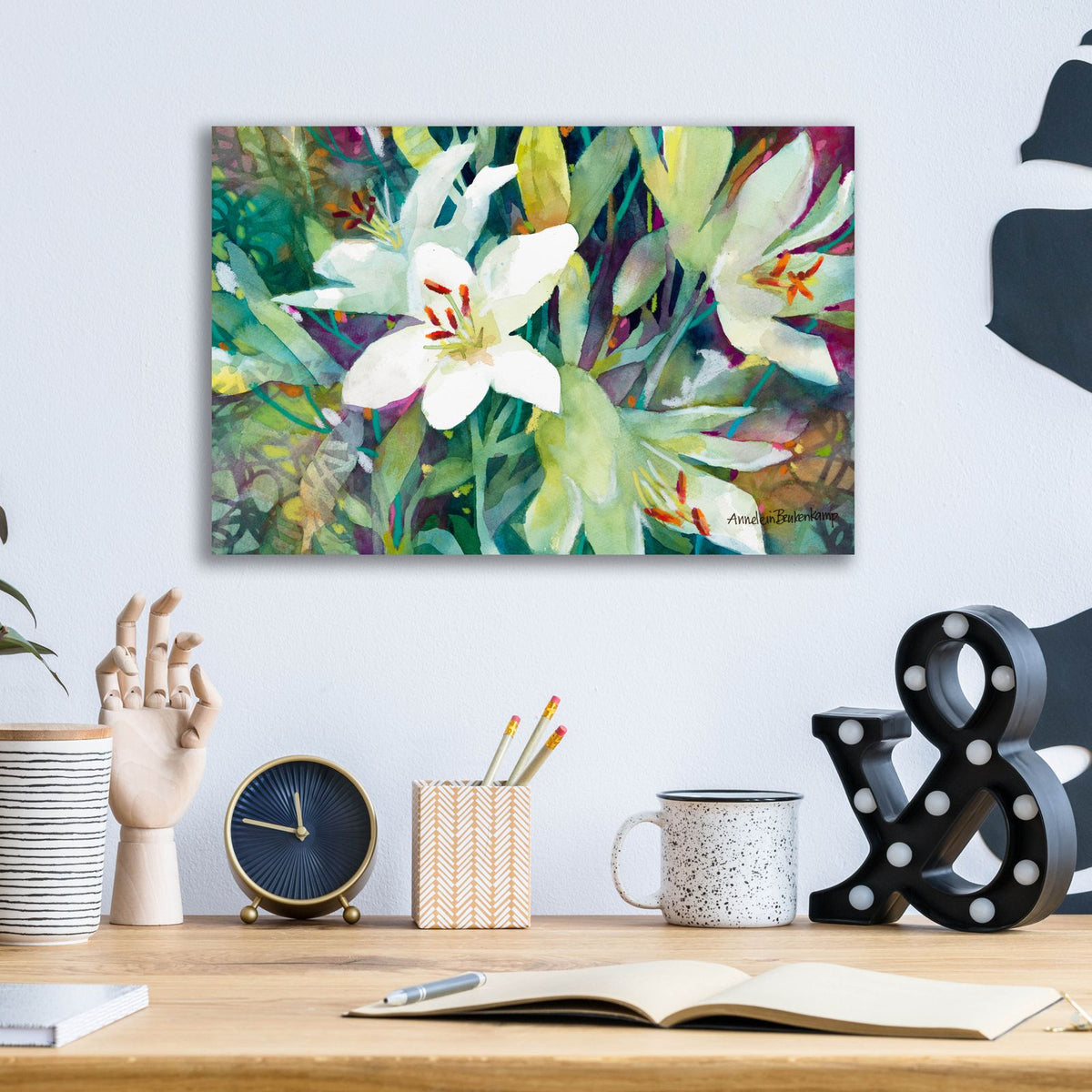 Garden Architecture by Annelein Beukenkamp - 16x12 acrylic wall art in a room