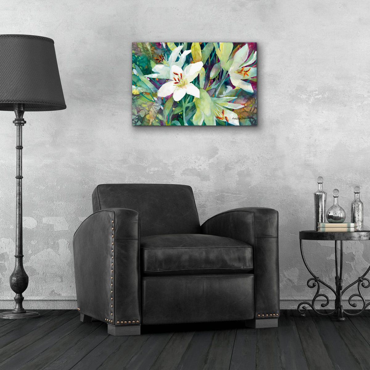 Garden Architecture by Annelein Beukenkamp - 24x16 acrylic wall art in a room