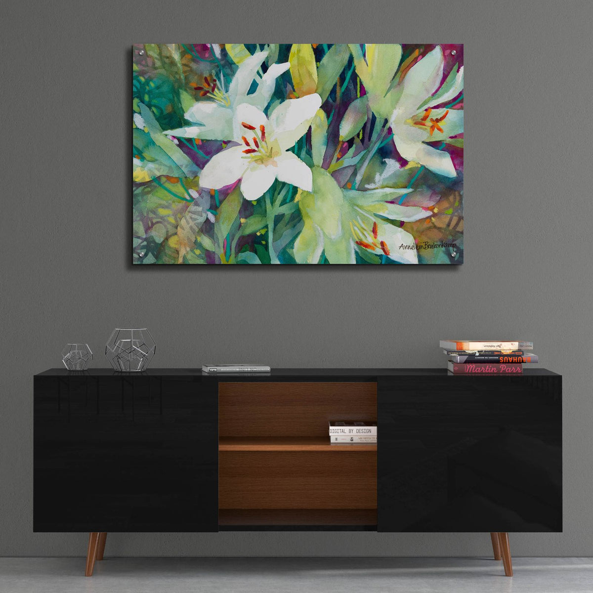 Garden Architecture by Annelein Beukenkamp - 36x24 acrylic wall art in a room