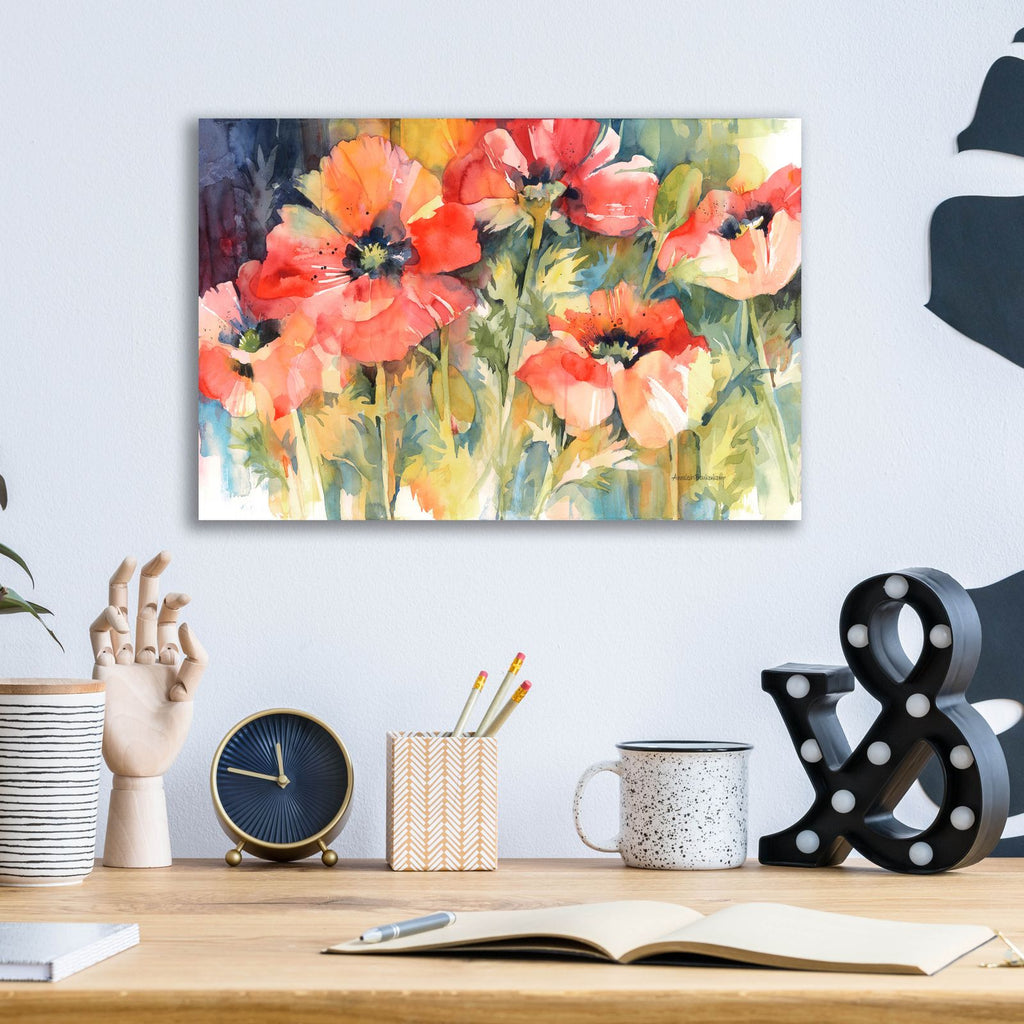 Garden Fireworks by Annelein Beukenkamp - 16x12 acrylic wall art in a room