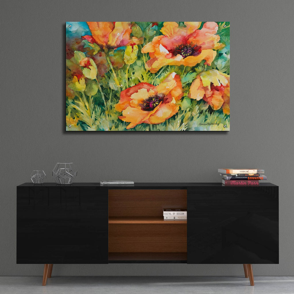 Garden Glow-up by Annelein Beukenkamp - 36x24 acrylic wall art in a room