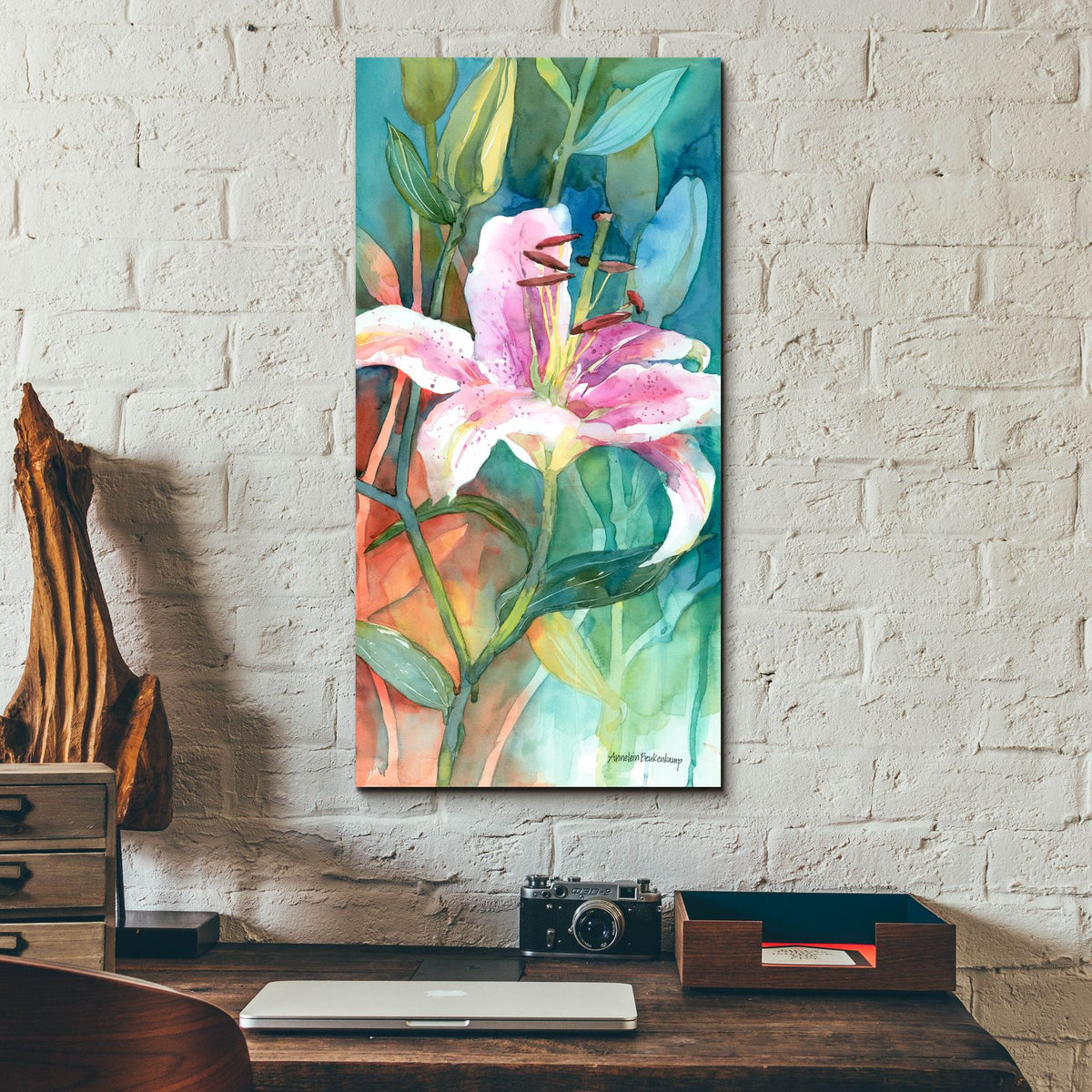Gaze Into The Light by Annelein Beukenkamp - 12x24 acrylic wall art in a room