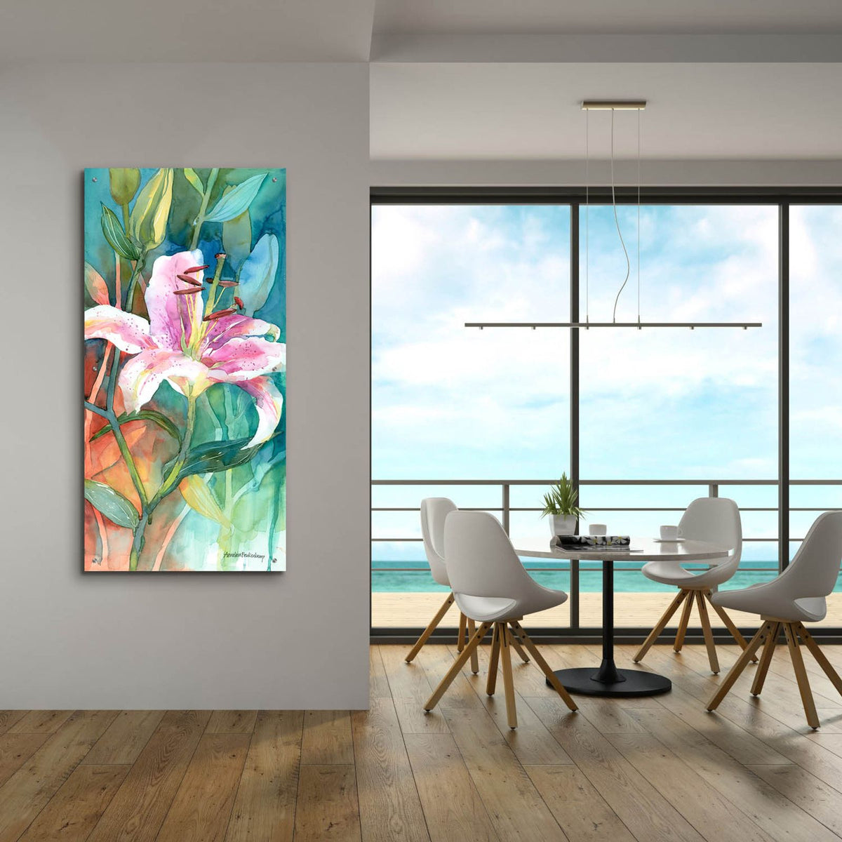 Gaze Into The Light by Annelein Beukenkamp - 24x48 acrylic wall art in a room