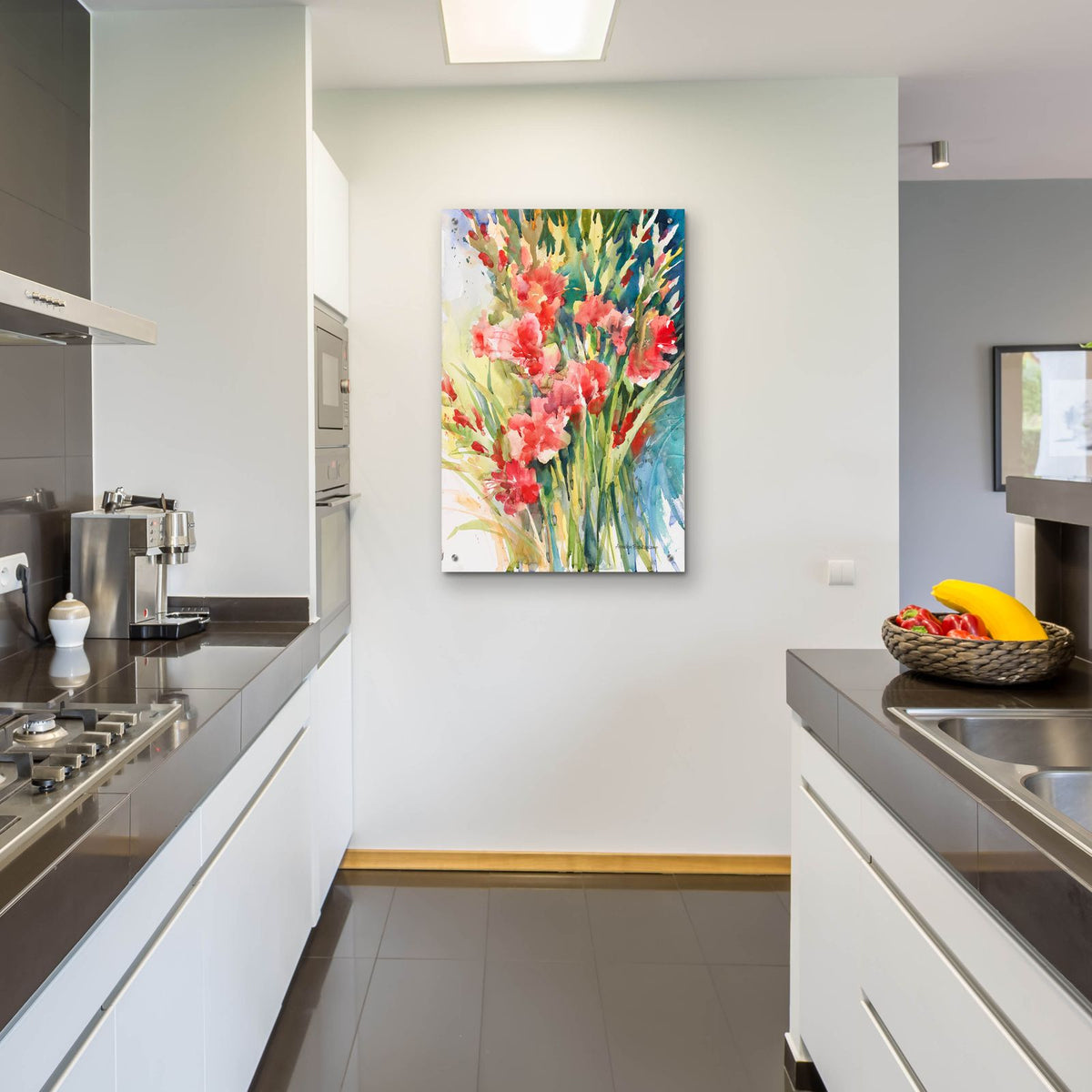 Gladiola Bunch by Annelein Beukenkamp - 24x36 acrylic wall art in a room
