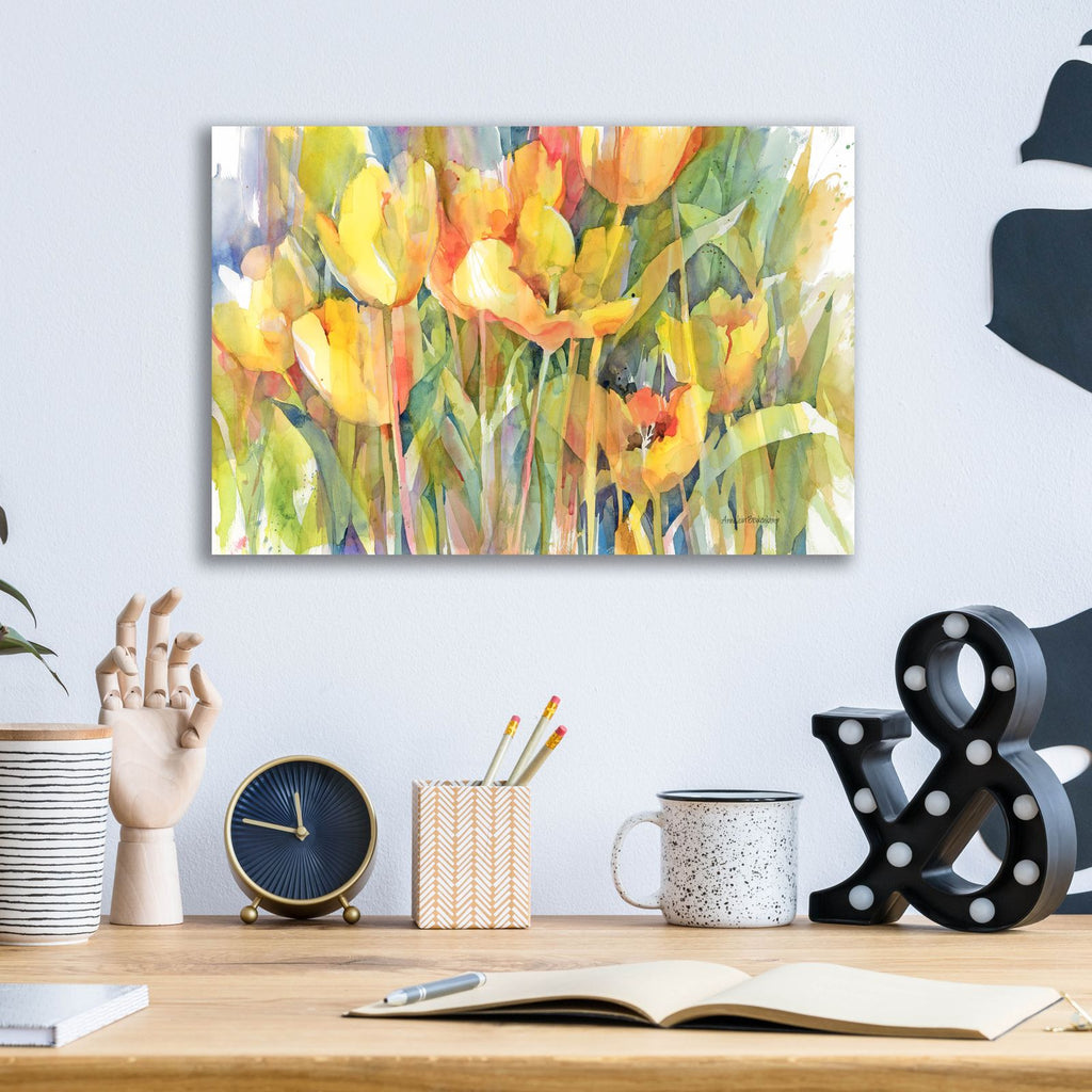 Golden Group by Annelein Beukenkamp - 16x12 acrylic wall art in a room