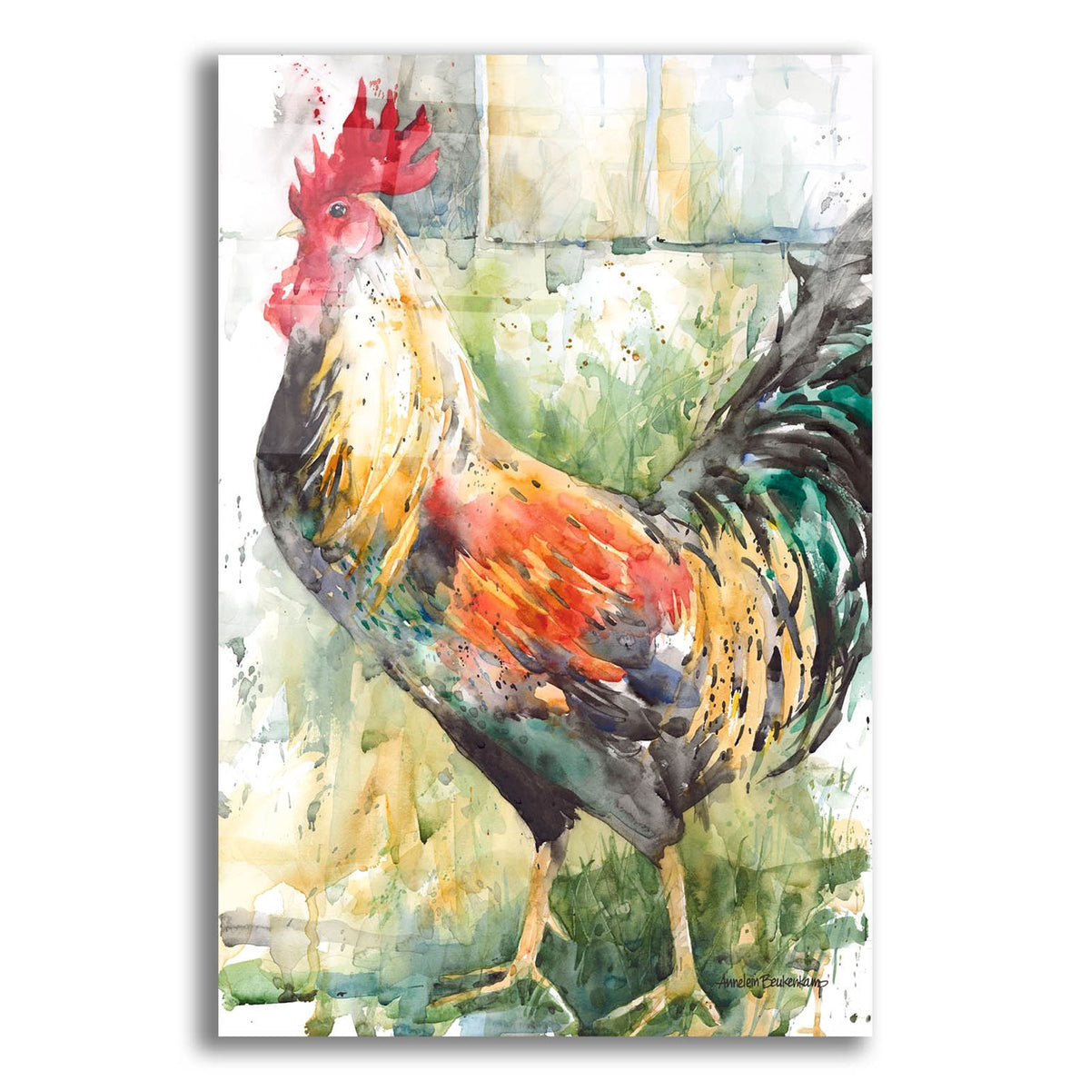 Green And Gold by Annelein Beukenkamp acrylic glass wall art
