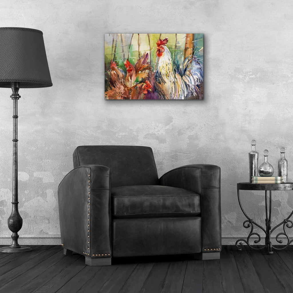 Head Of The Roost by Annelein Beukenkamp - 24x16 acrylic wall art in a room