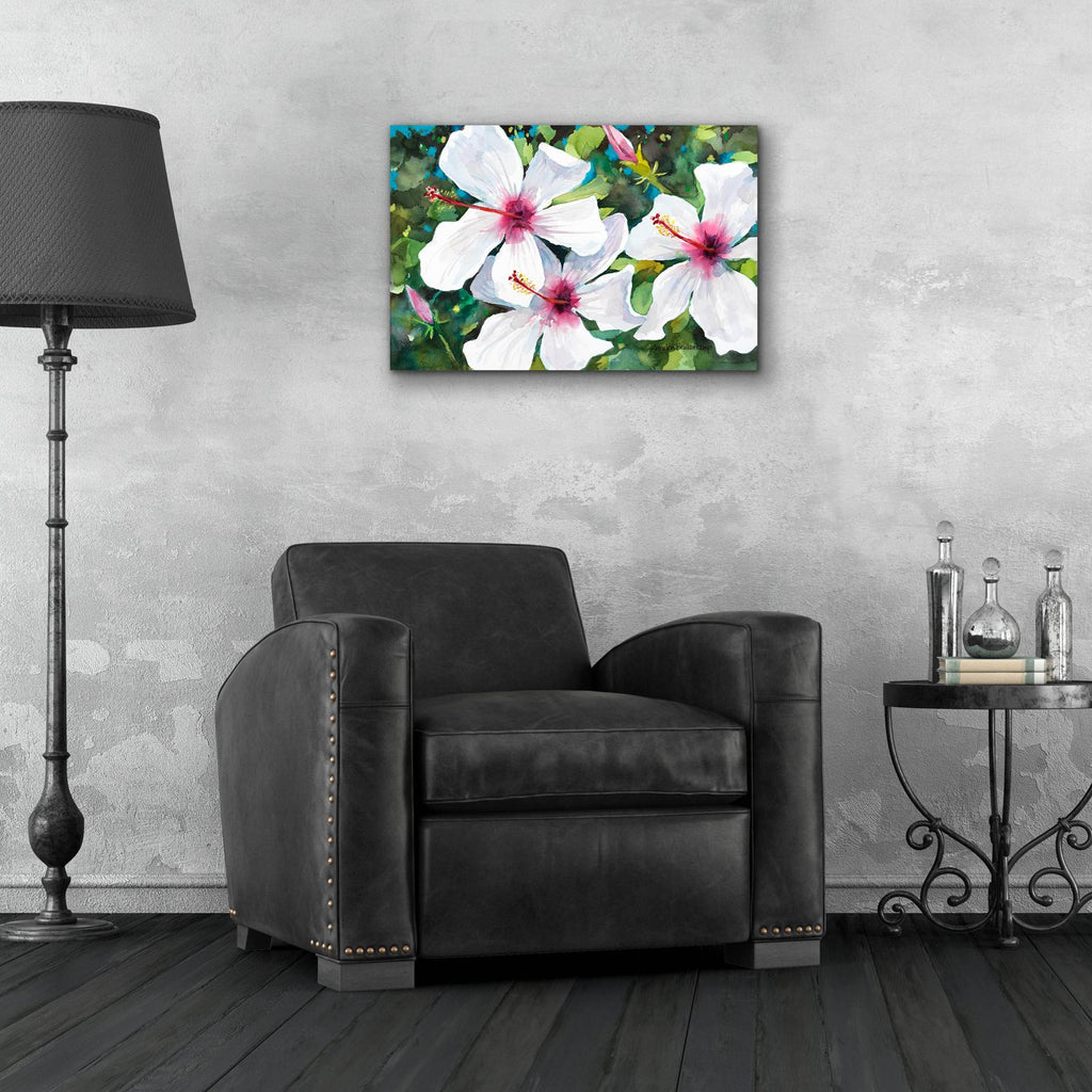Hibiscus Hypnosis by Annelein Beukenkamp - 24x16 acrylic wall art in a room