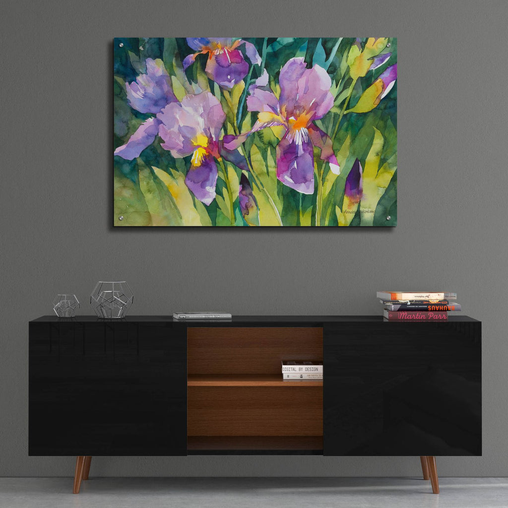 Interlocking by Annelein Beukenkamp - 36x24 acrylic wall art in a room
