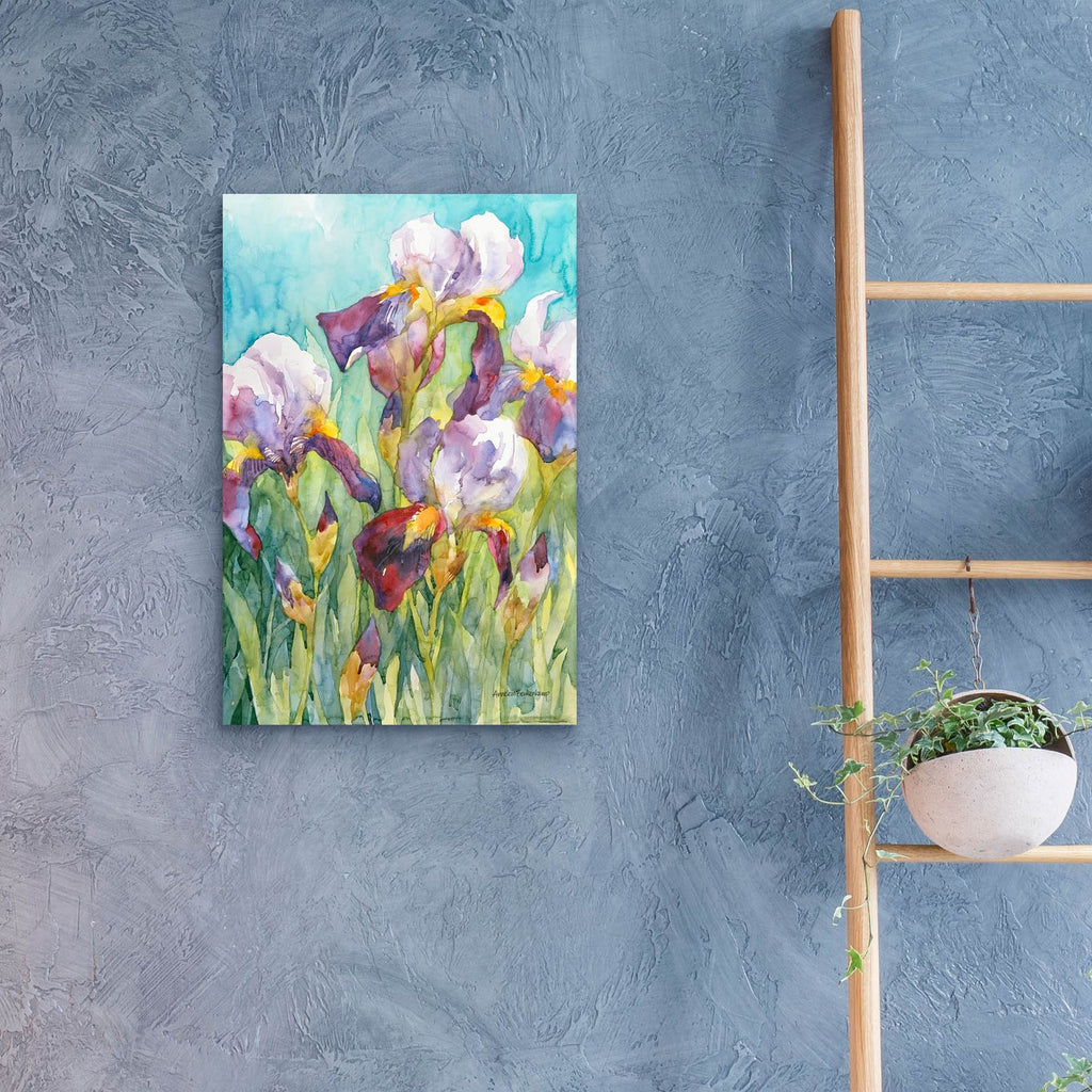 Iris Blue Skies by Annelein Beukenkamp - 16x24 acrylic wall art in a room