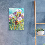 Iris Blue Skies by Annelein Beukenkamp - 16x24 acrylic wall art in a room