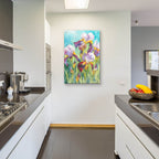 Iris Blue Skies by Annelein Beukenkamp - 24x36 acrylic wall art in a room