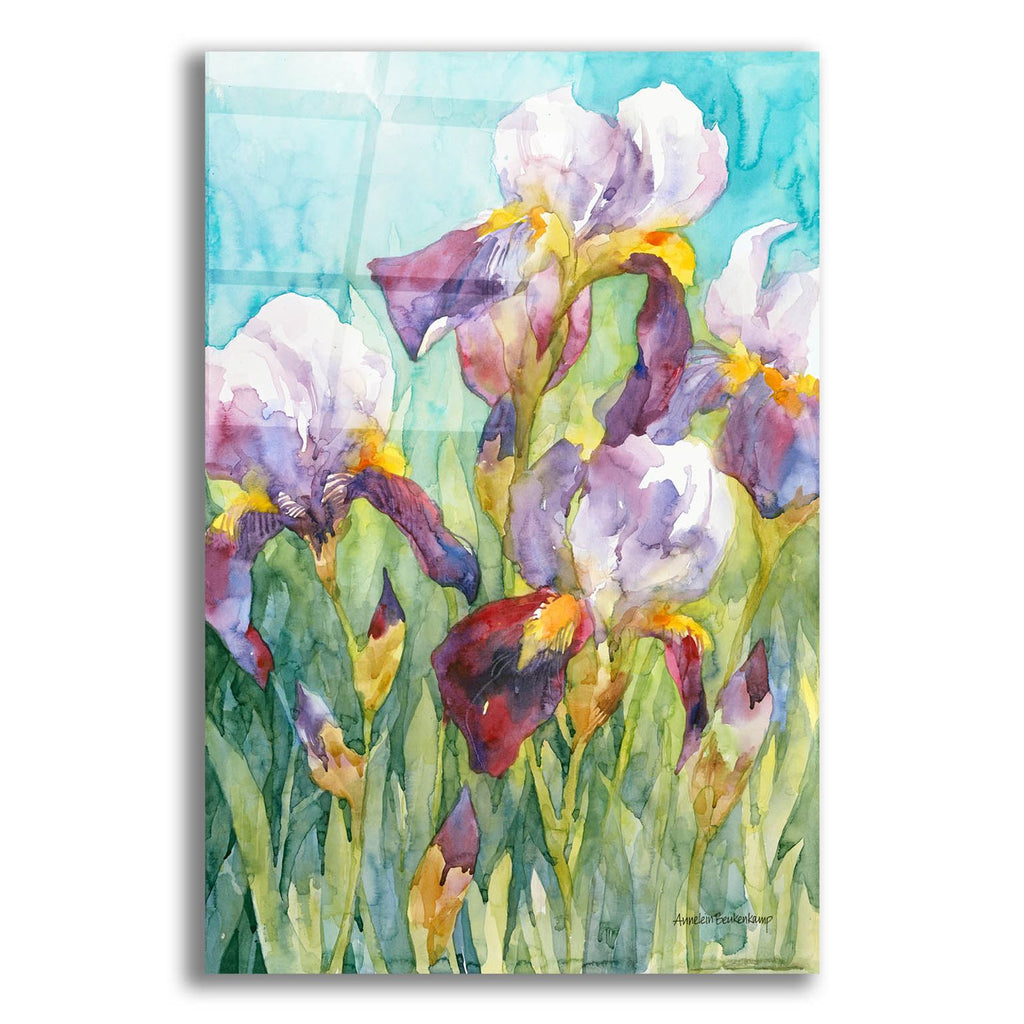 Iris Blue Skies by Annelein Beukenkamp acrylic glass wall art
