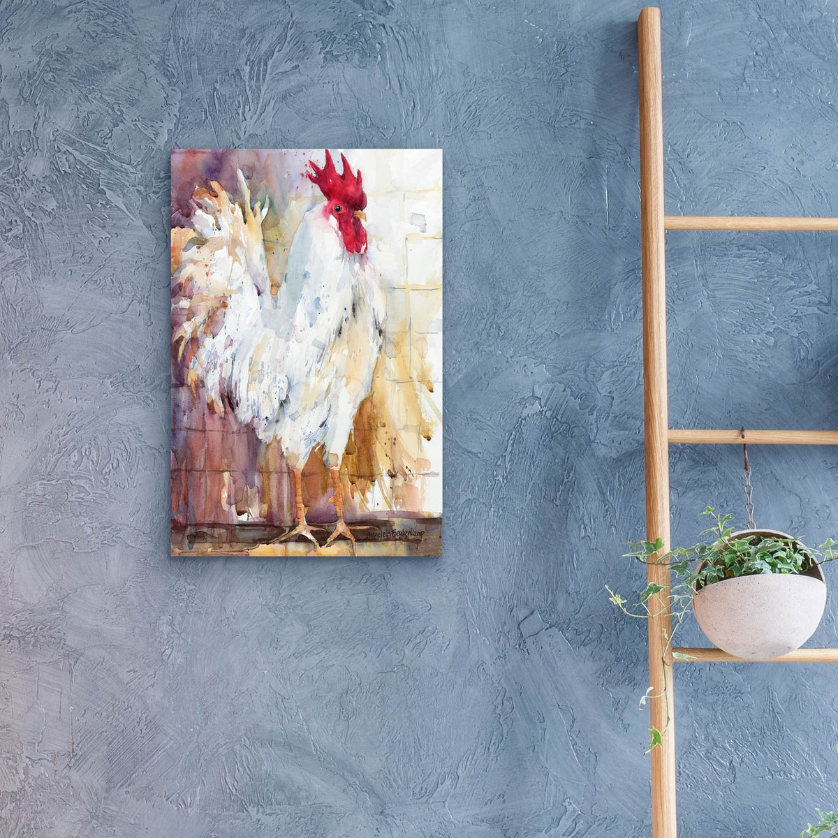 Leghorn by Annelein Beukenkamp - 16x24 acrylic wall art in a room