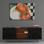 Lobster by Annelein Beukenkamp - 36x24 acrylic wall art in a room
