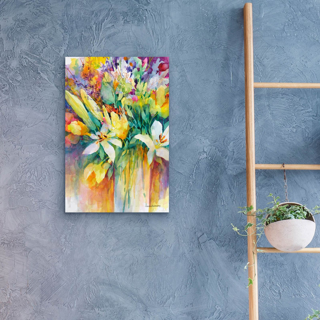 Looking At Lilies by Annelein Beukenkamp - 16x24 acrylic wall art in a room