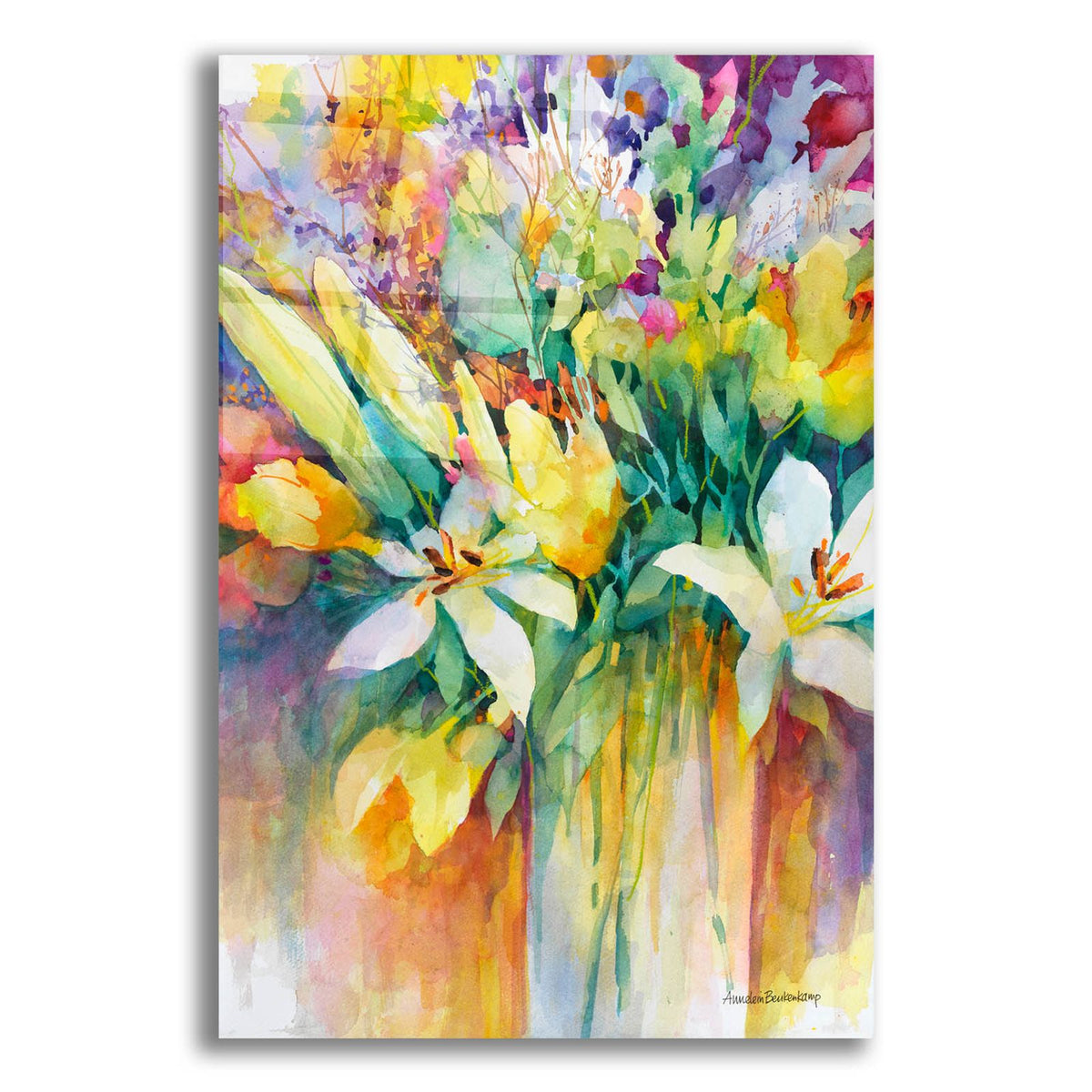 Looking At Lilies by Annelein Beukenkamp acrylic glass wall art