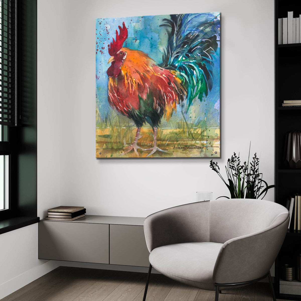 My Turf by Annelein Beukenkamp - 36x36 acrylic wall art in a room