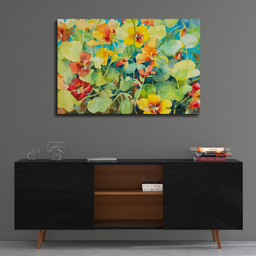 Nasturtium Nest by Annelein Beukenkamp - 36x24 acrylic wall art in a room