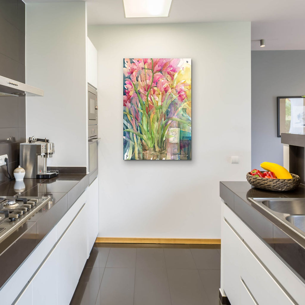 Orchid Gathering by Annelein Beukenkamp - 24x36 acrylic wall art in a room