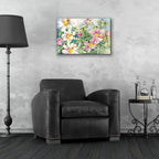 Palette Of Peonies by Annelein Beukenkamp - 24x16 acrylic wall art in a room