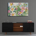 Palette Of Peonies by Annelein Beukenkamp - 36x24 acrylic wall art in a room