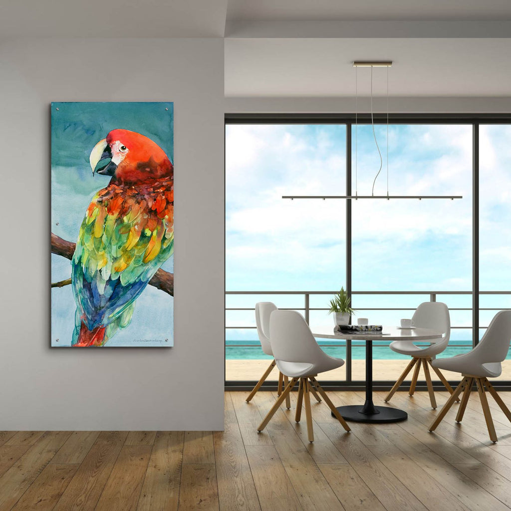 Parrot by Annelein Beukenkamp - 24x48 acrylic wall art in a room