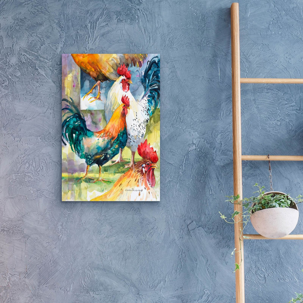 Part Of The Flock by Annelein Beukenkamp - 16x24 acrylic wall art in a room