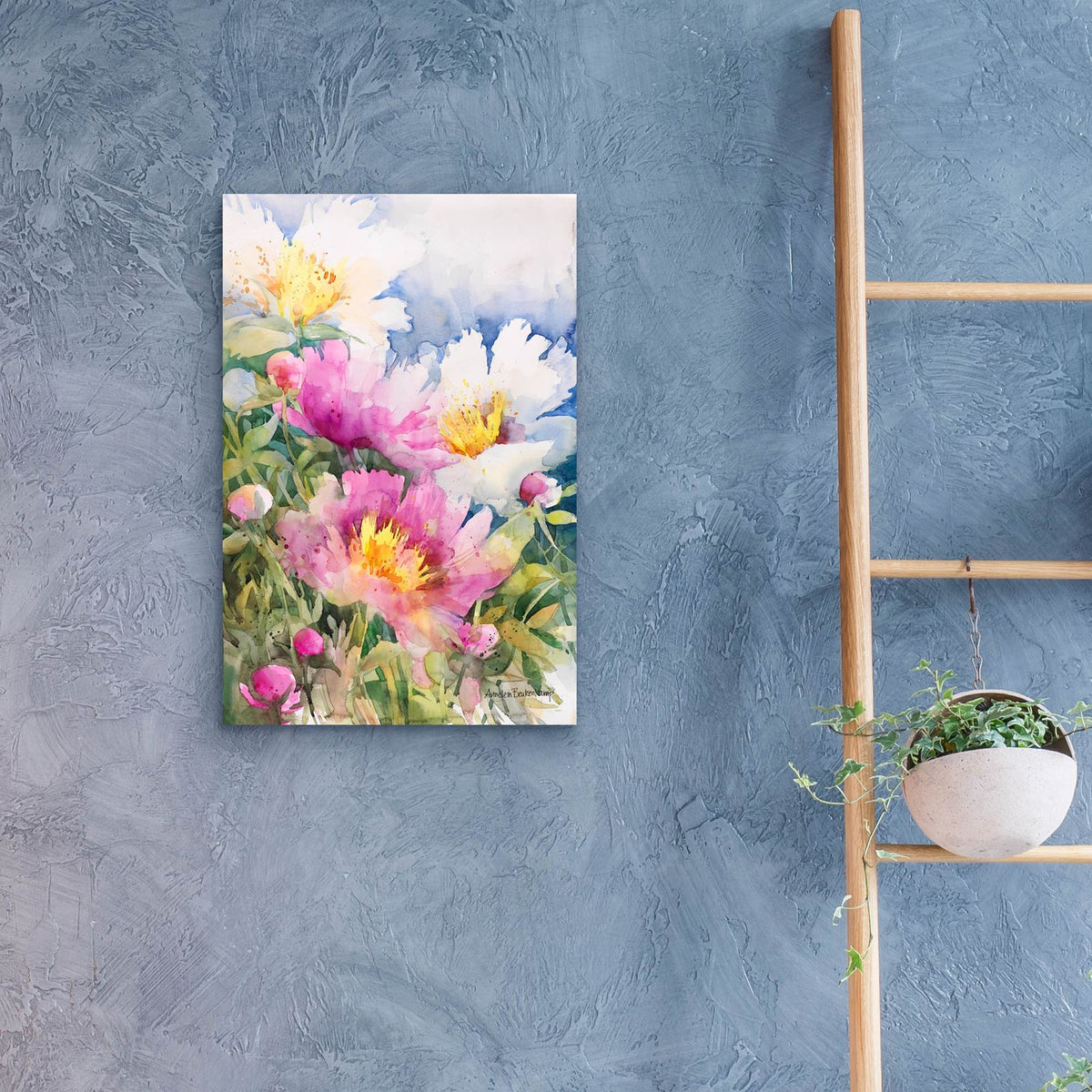Peony Performance by Annelein Beukenkamp - 16x24 acrylic wall art in a room