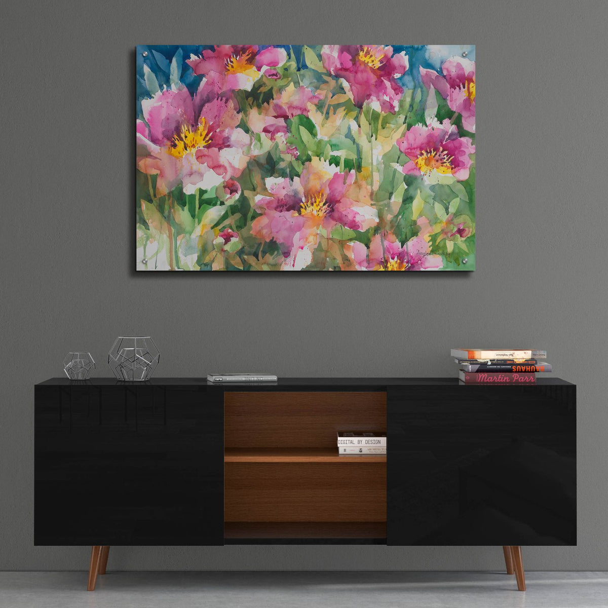 Peony Personalities by Annelein Beukenkamp - 36x24 acrylic wall art in a room