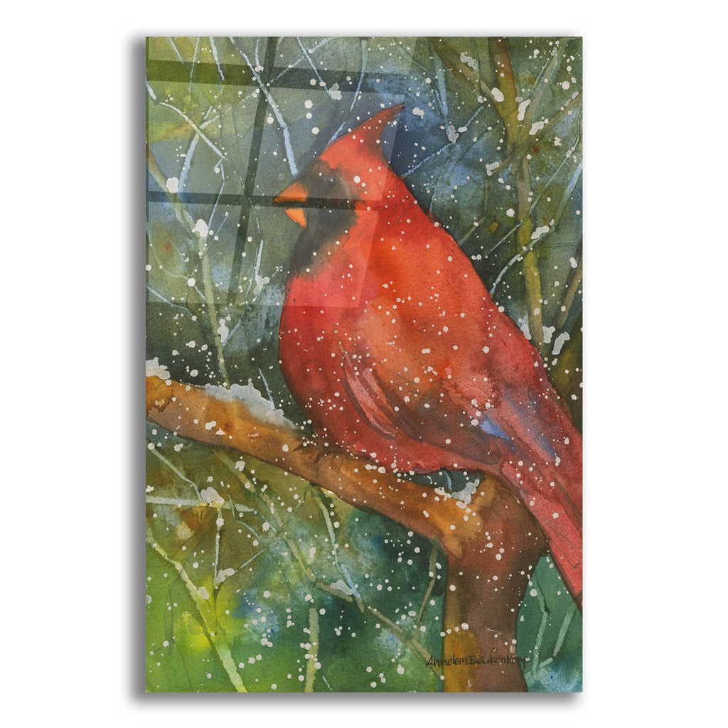 Perched Cardinal by Annelein Beukenkamp acrylic glass wall art