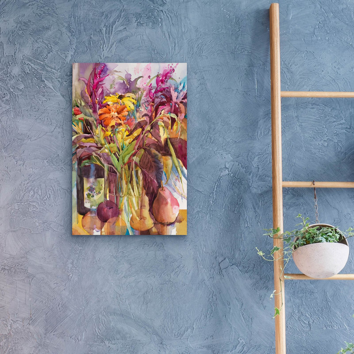 Petals Of Purple by Annelein Beukenkamp - 16x24 acrylic wall art in a room