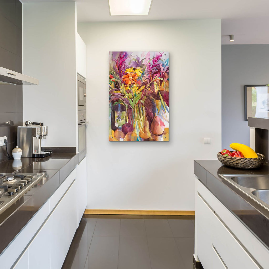 Petals Of Purple by Annelein Beukenkamp - 24x36 acrylic wall art in a room
