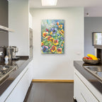 Picture Perfect Pansies by Annelein Beukenkamp - 24x36 acrylic wall art in a room