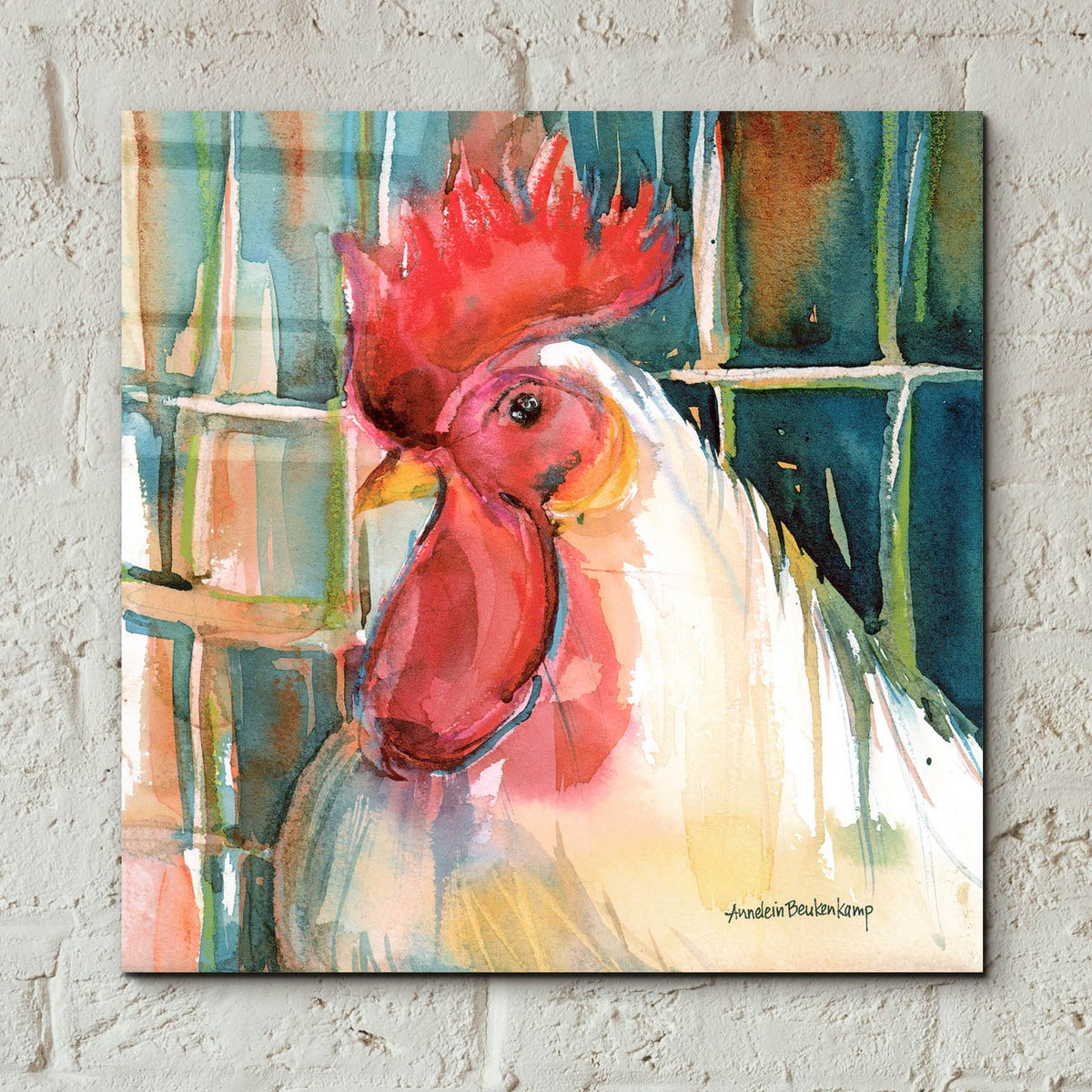 Portrail by Annelein Beukenkamp - 12x12 acrylic wall art in a room