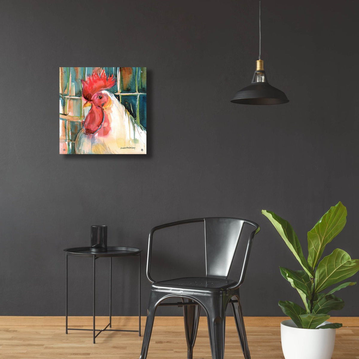 Portrail by Annelein Beukenkamp - 24x24 acrylic wall art in a room