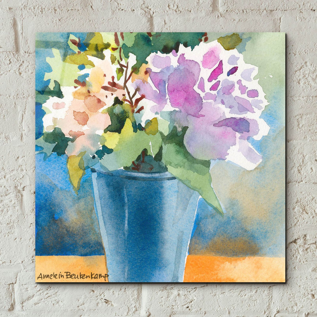 Posies by Annelein Beukenkamp - 12x12 acrylic wall art in a room